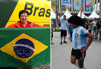 青報記者抵巴西 山寨球王搶風頭