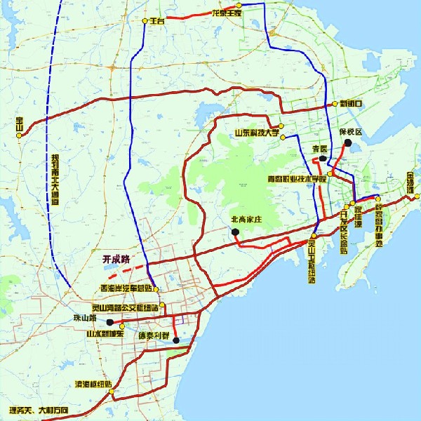 西海岸新區(qū)公交一體化 建