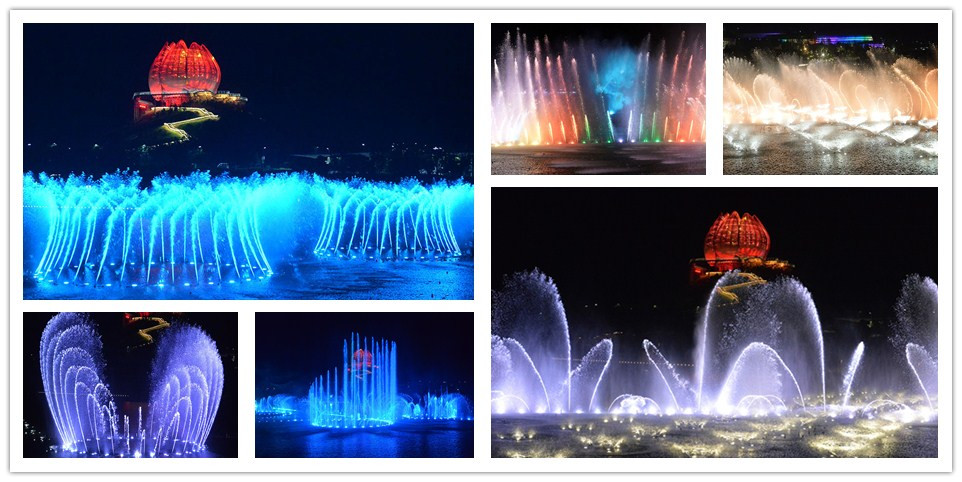 夢(mèng)幻水舞秀動(dòng)世園 夜空勾畫(huà)“水上花園”