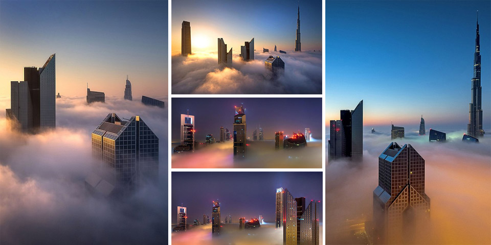 世界最高摩天大樓 “漂浮”云中現(xiàn)罕見奇景