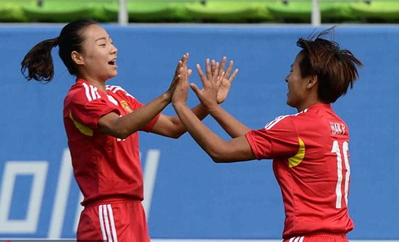 中國(guó)女足4-0中華臺(tái)北 鏗鏘玫瑰亞運(yùn)綻放