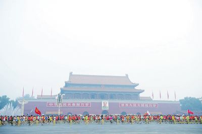 霧霾下的馬拉松