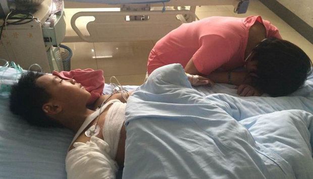 河南9歲男孩翻動物園護(hù)欄喂熊被咬掉右臂