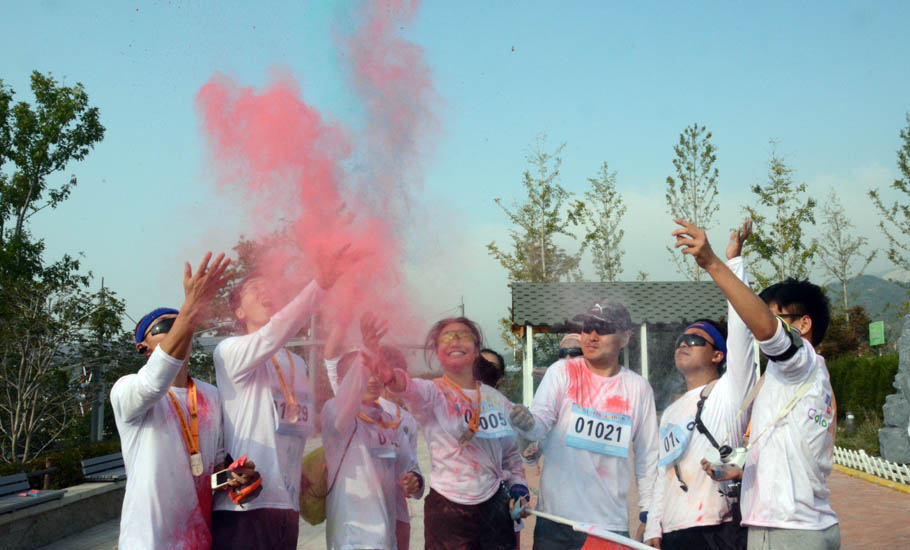 彩虹跑歡呼的瞬間