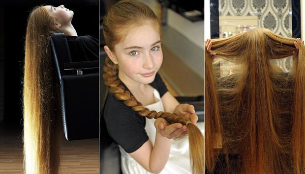 現(xiàn)實(shí)版長發(fā)公主 英國1.5米高少女長發(fā)及膝