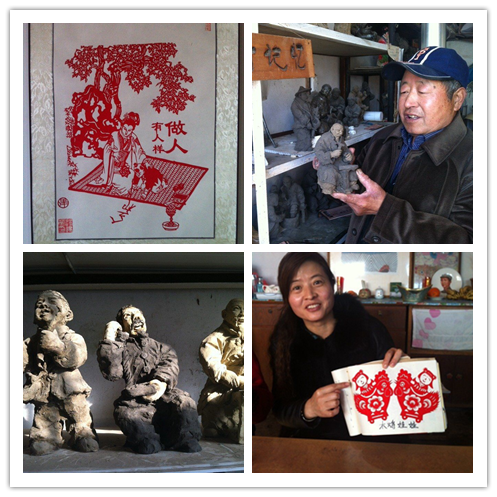 剪窗花捏泥人 復(fù)古年味別樣濃