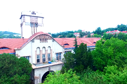 航拍中国海洋大学鱼山校区