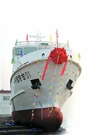 國內(nèi)首艘專業(yè)水下考古船在重慶正式下水試航，調(diào)試期結(jié)束將停泊團(tuán)島母港5月份正式運(yùn)行，首航將赴南海探尋鄭和下西洋航線遺存