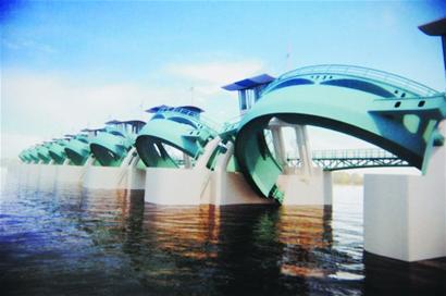大沽河上建起亞洲閘王 觀光通道可賞美景