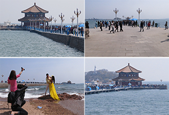 棧橋開放首日游人如織