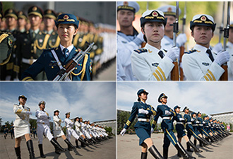 揭秘首批女儀仗隊員訓練過程