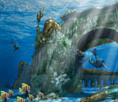 高清：迪拜計(jì)劃建世界最大水下主題公園 類似迷失古城