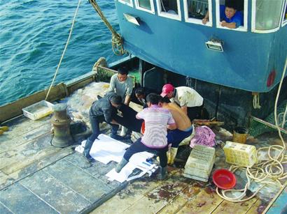 漁民海上作業(yè)大量內(nèi)出血 海巡船極速救援