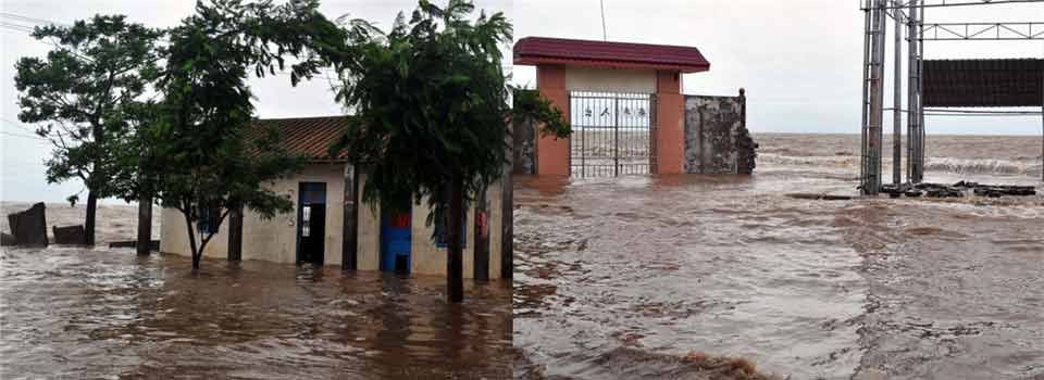 海南文昌羅豆農(nóng)場十多村莊被海水倒灌