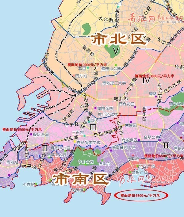 青岛基准地价将进行不同程度上调土地级别划分为十级