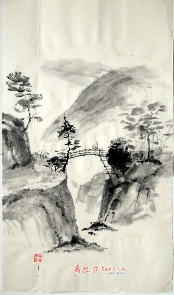 德国老人迷恋中国水墨画 18年间6次来华还会写古诗