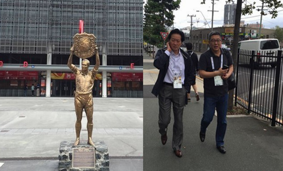 探秘亞洲杯中國(guó)VS沙特球場(chǎng) 本報(bào)記者街頭偶遇劉建宏 探秘亞洲杯中國(guó)VS沙特球場(chǎng) 本報(bào)記者街頭偶遇劉建宏