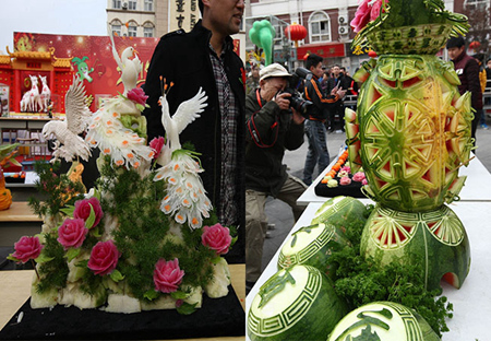 實拍：青島蘿卜會上的那些好刀工