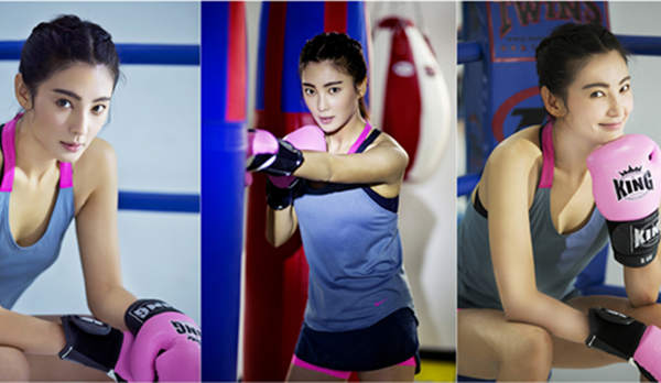 張雨綺拳擊時尚寫真：犀利眼神演粉色暴力