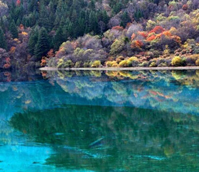 九寨溝--秋天里的童話