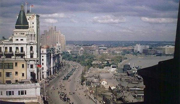 組圖：1945年上海彩色老照片