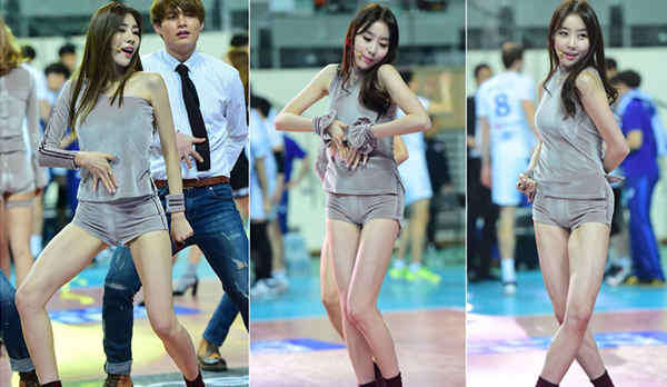 韓女子組合亮相排球賽 熱舞秀翹臀引爆全場(chǎng)