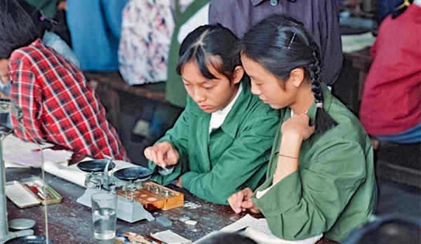 1978年的中國：專心做實(shí)驗(yàn)的女學(xué)生