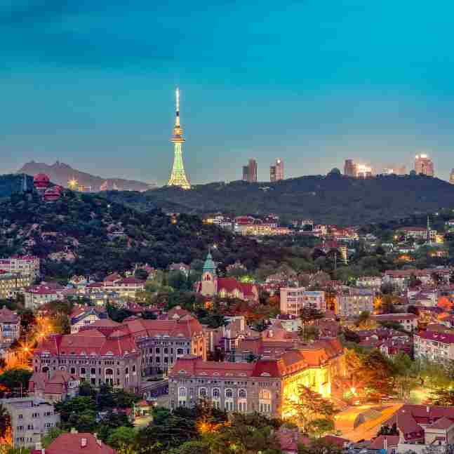 夏日海濱覓清涼 青島撩人夜色如詩如畫