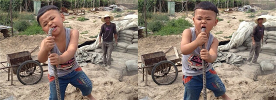 4歲萌娃工地忘情歌唱走紅 網(wǎng)友封其“工地歌霸”