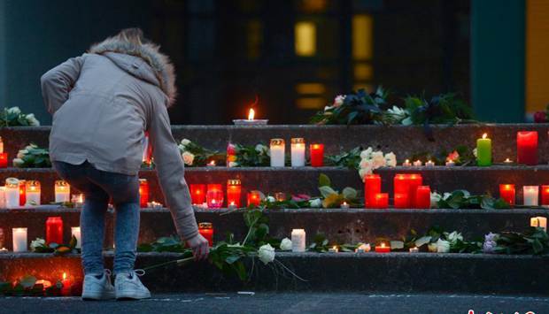 德國中學哀悼墜機事故18名遇難師生