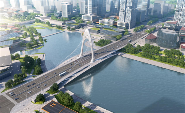 一座橋，一扇窗：青島一個(gè)新地標(biāo)正在長(zhǎng)高