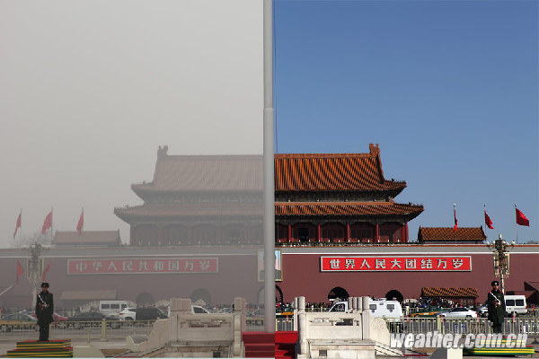 一组对比实拍:告诉你北京雾霾多厉害