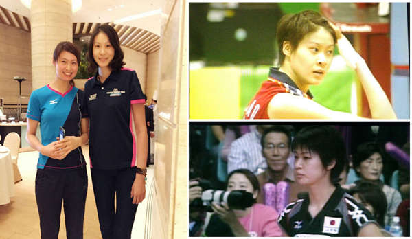 赵蕊蕊合影日本女排队长 感叹岁月是把杀猪刀