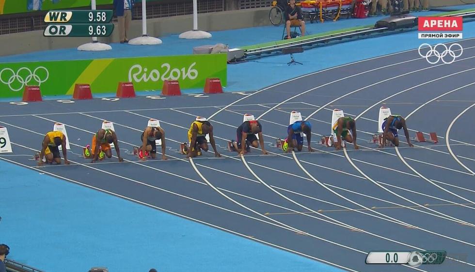 博尔特起跑瞬间