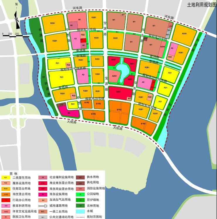 青岛高新区软件科技城核心区控规管理单元土地利用规划图(来源:青岛