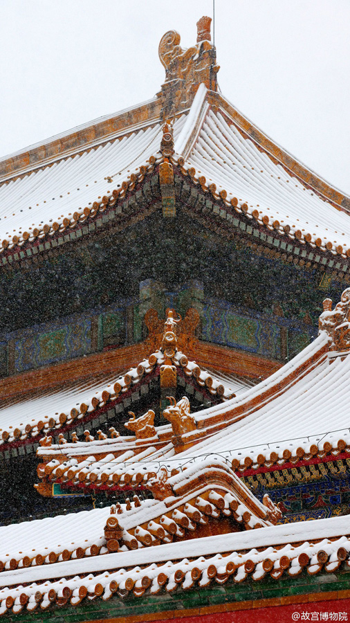 組圖紅牆白雪琉璃瓦故宮雪景引網友狂點贊