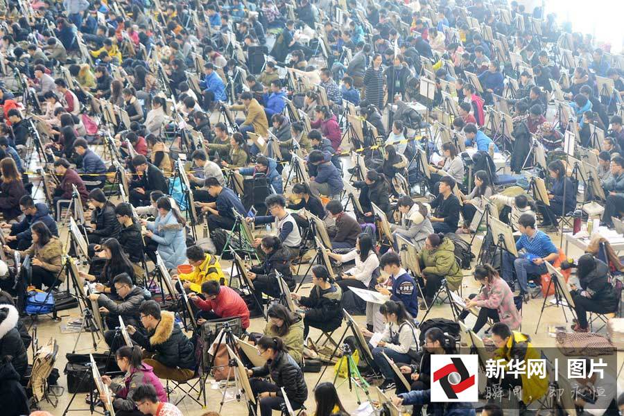 2016年2月16日,山东省济南市,2016年山东艺考开考第一天,在舜耕国际